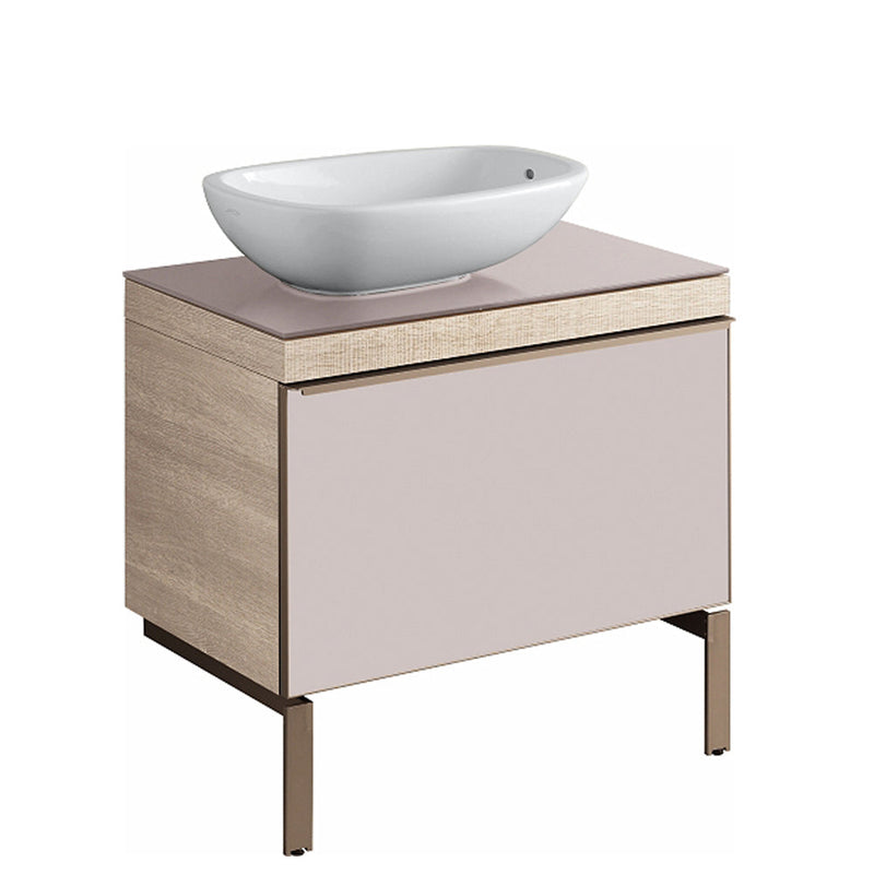 Geberit Citterio countertop washbasin white, with KeraTect, with overflow
