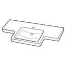 Geberit Renova Comfort Pro washbasin, wheelchair access, w/out overflow, with shelf