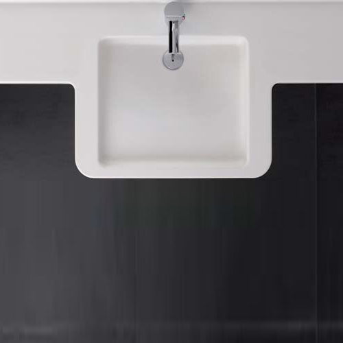 Geberit Renova Comfort Pro washbasin, wheelchair access, w/out overflow, with shelf