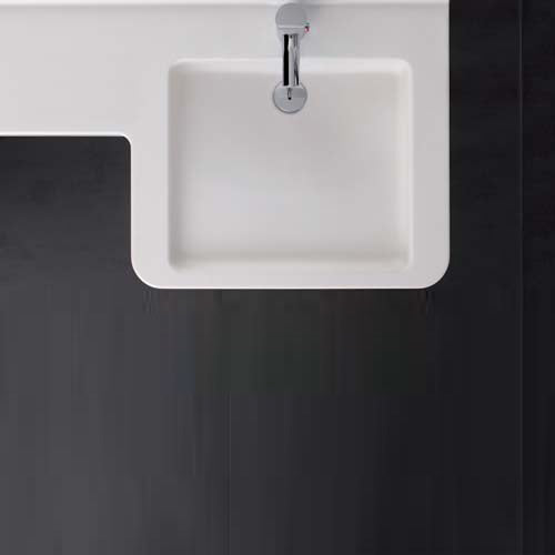 Geberit Renova Comfort Pro washbasin, asymmetrical