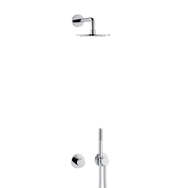 Overhead Shower with Shower Arm, Round