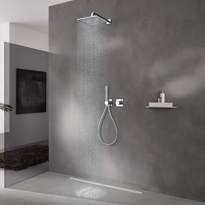 Overhead Shower with Shower Arm, Square