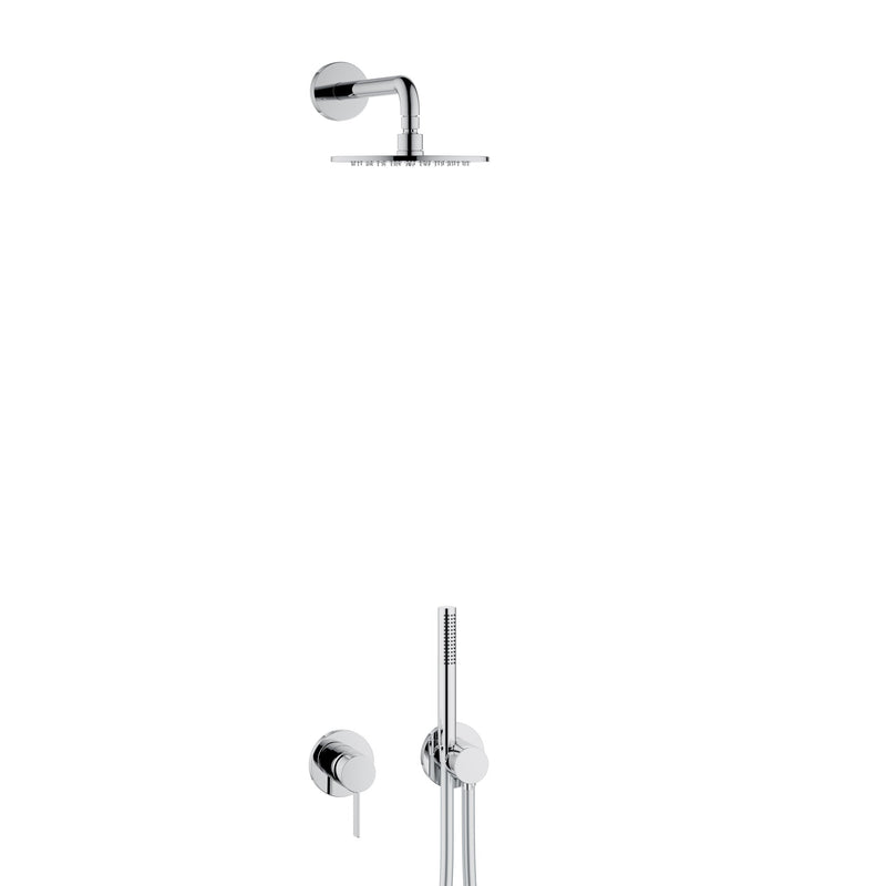 Overhead Shower with Shower Arm, Round