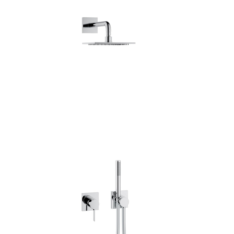 Overhead Shower with Shower Arm, Square