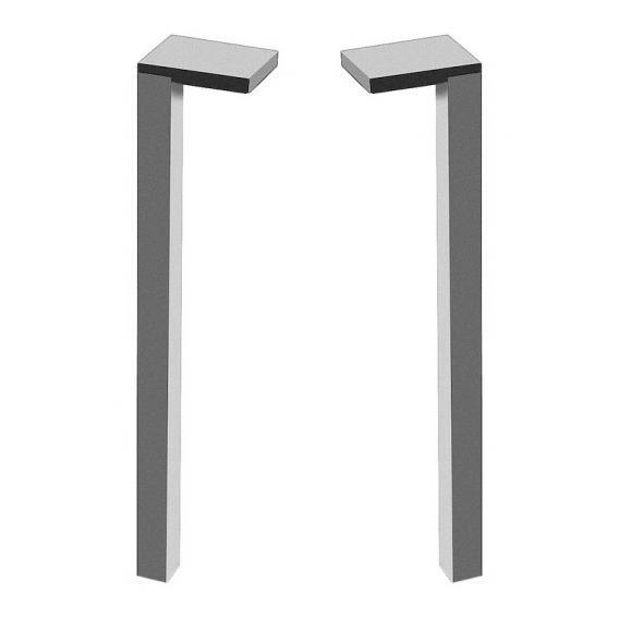 Laufen Space Set Of 2 Feet For Bathroom Furniture Aluminium - Ideali