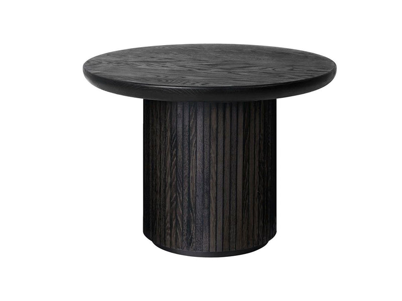 Gubi Moon Coffee Table Ø60 cm / H.45cm - Brown/Black Stained Veneered Oak