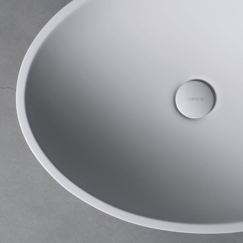 stylish floating oval: neoro n50 countertop washbasin