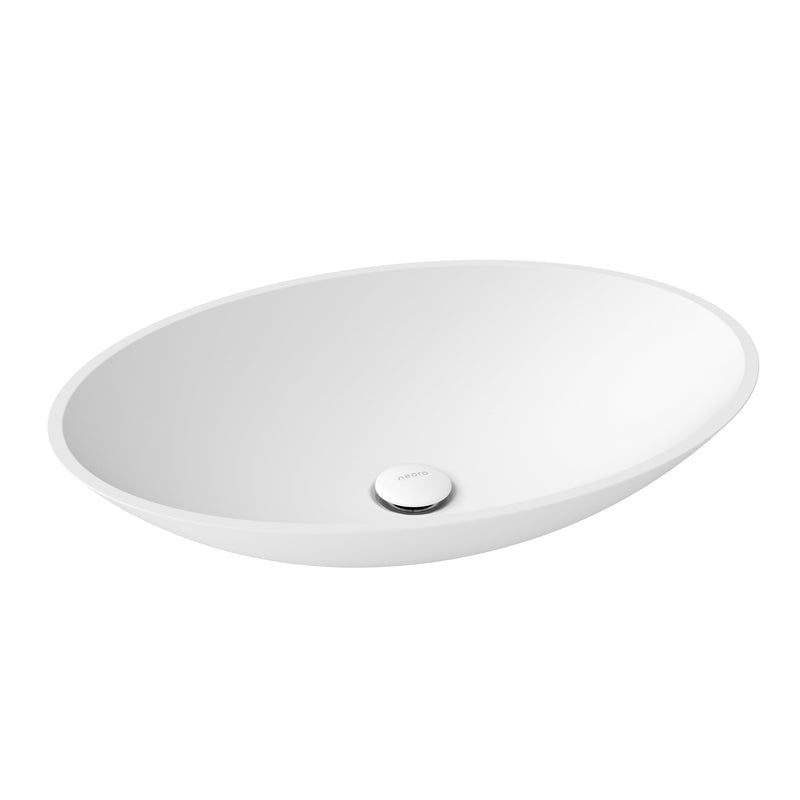 stylish floating oval: neoro n50 countertop washbasin