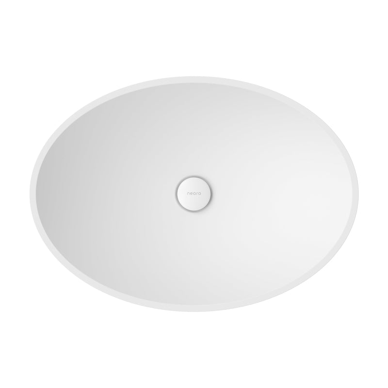 stylish floating oval: neoro n50 countertop washbasin