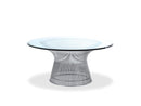 Platner Dining Table - Clear Glass Top / Polished Nickel / Ø 152 cm