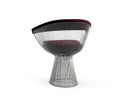 Platner Armchair - Nickel / Velvet Wine