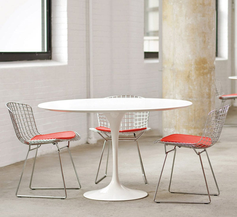 Saarinen Round Table Ø 91 - White Laminate/White Rilsan