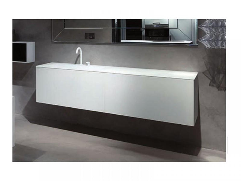 Boffi SOHO bathroom furniture composition with top and washbasin - Ideali