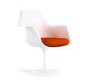 Tulip Swivel Armchair White - with cushion