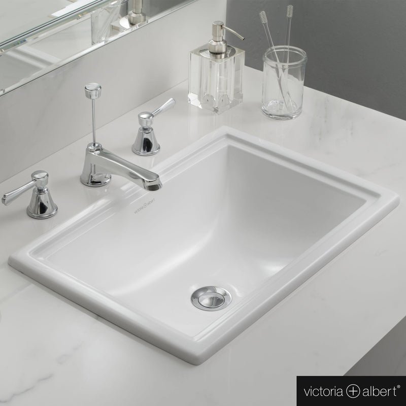 Victoria + Albert Pembroke 52 drop-in washbasin white