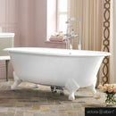 Victoria + Albert Radford freestanding bath white gloss/interior white gloss, with white QUARRYCAST®  feet