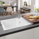 Villeroy & Boch Siluet 50 Flat Sink Flush-Mounted With Draining Board And Pop-Up Waste - Ideali