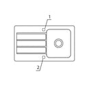 Villeroy & Boch Architectura 50 Built-In Sink With Draining Board - Ideali