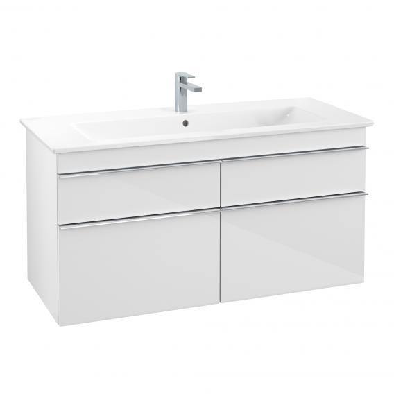 Villeroy & Boch Venticello Washbasin With Vanity Unit With 4 Pull-Out Compartments White, With Ceramicplus, With 1 Tap Hole, With Overflow - Ideali