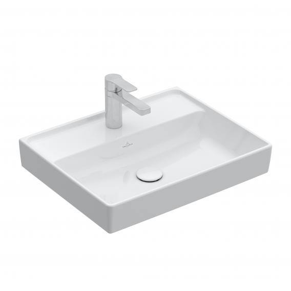 Villeroy & Boch Collaro Washbasin White, With Ceramicplus, With 1 Tap Hole, With Overflow, Grounded - Ideali