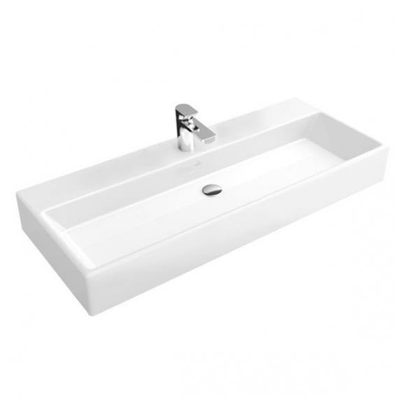 Villeroy & Boch Memento Washbasin White, With Ceramicplus, With 1 Tap Hole, Ungrounded, With Overflow - Ideali
