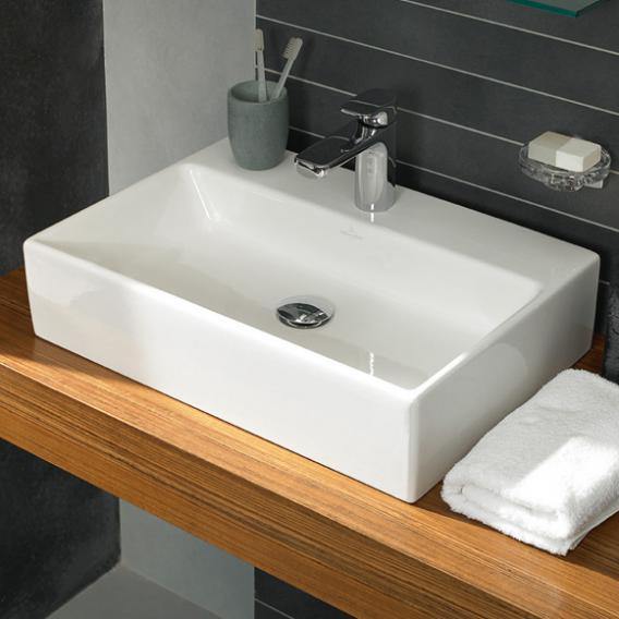 Villeroy & Boch Memento Countertop Washbasin White, With Ceramicplus, With 1 Tap Hole, With Overflow - Ideali