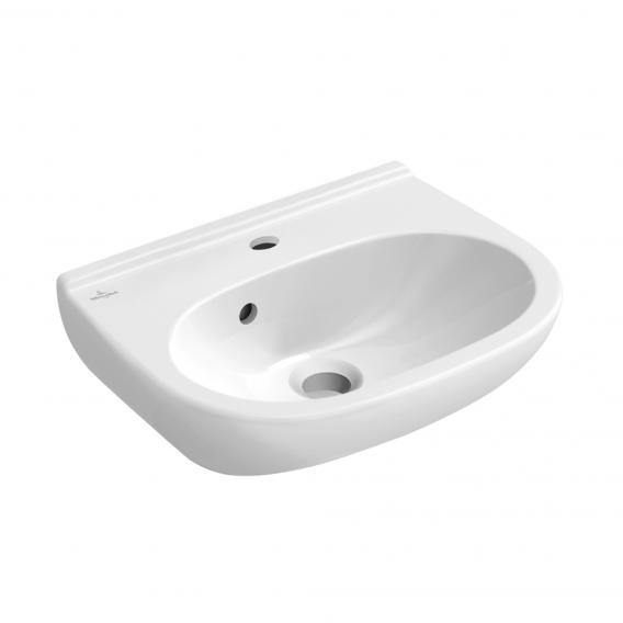 Villeroy & Boch O.Novo Hand Washbasin Compact White, With Ceramicplus, With 1 Tap Hole, With Overflow - Ideali
