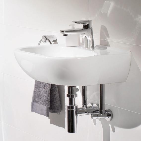 Villeroy & Boch O.Novo Hand Washbasin Compact White, With Ceramicplus, With 1 Tap Hole, With Overflow - Ideali