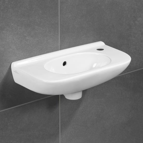 Villeroy & Boch O.Novo Hand Washbasin Compact White, With 1 Tap Hole, With Overflow - Ideali