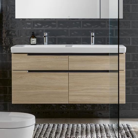 Villeroy & Boch Subway 2.0 Double Vanity Washbasin White, With Ceramicplus, With Overflow - Ideali
