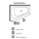 Villeroy & Boch Loop & Friends Oval Corner Bath With Whirlpool System - Ideali