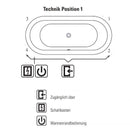 Villeroy & Boch Loop & Friends Oval Duo Bath With Whirlpool System - Ideali