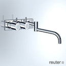 Vola 633K Wall-Mounted, Two Handle Basin Mixer