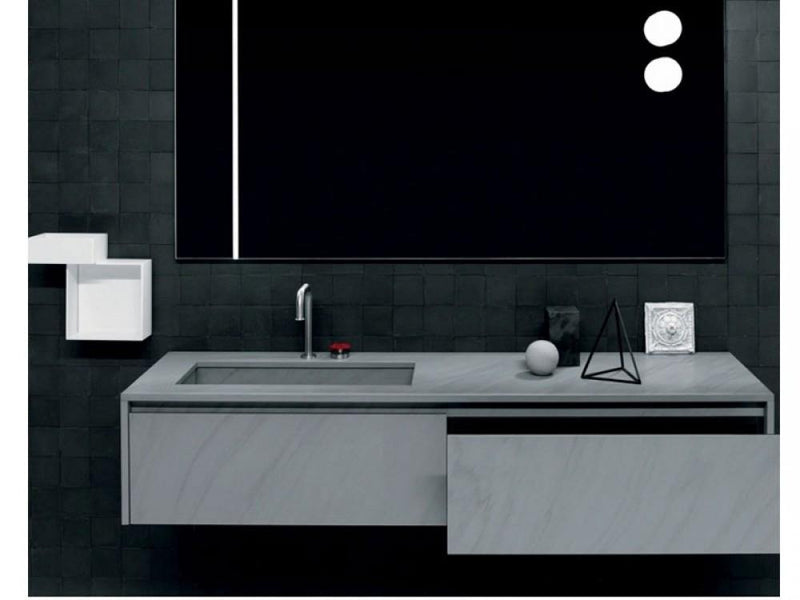 Boffi XILA BATH bathroom furniture composition with top and washbasin - Ideali