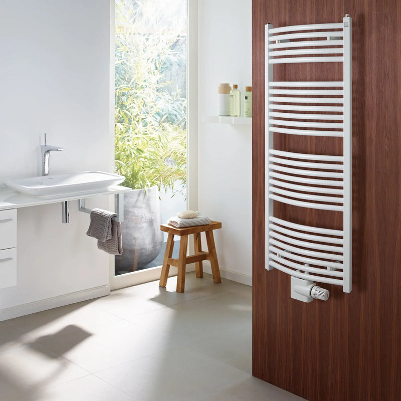 Zehnder Zeno Bow Towel Radiator for Hot Water or Mixed Operation