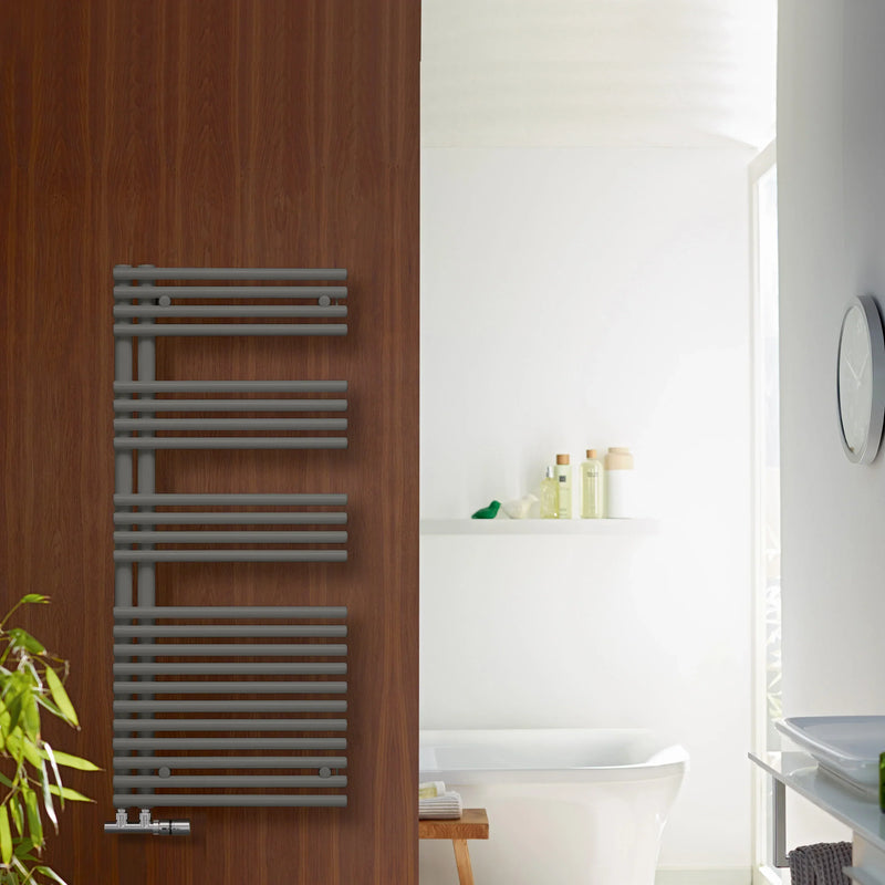 Zehnder Forma Asym Towel Radiator for Hot Water or Mixed Operation
