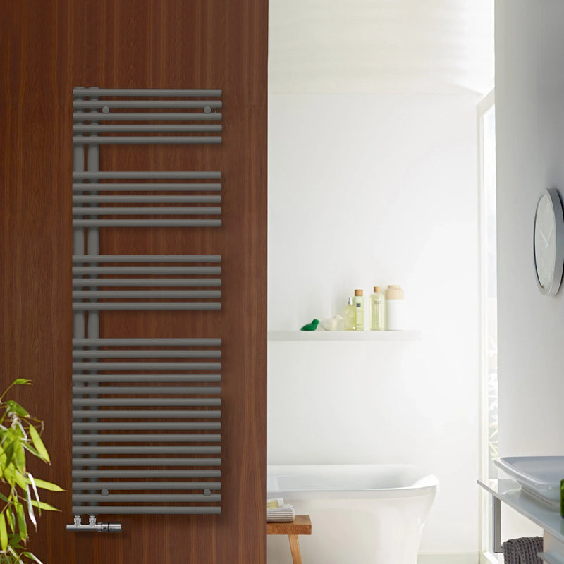 Zehnder Forma Asym Towel Radiator for Hot Water or Mixed Operation
