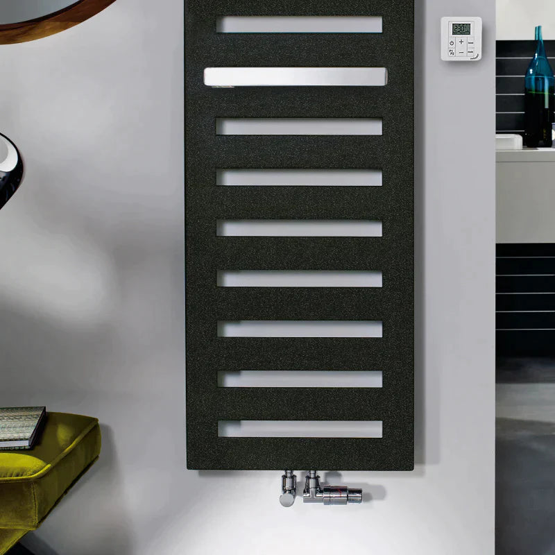 Zehnder Metropolitan Bar Towel Radiator for Mixed Operation with Built-in Heating Element