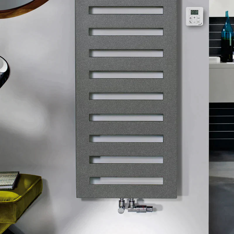 Zehnder Metropolitan Bar Towel Radiator for Mixed Operation with Built-in Heating Element