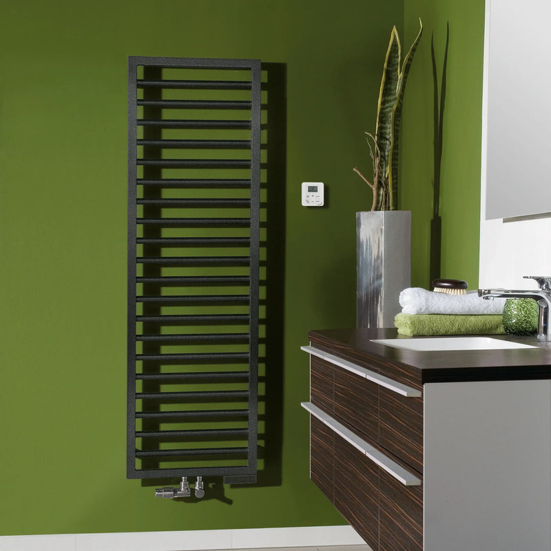 Zehnder Subway Towel Radiator for Mixed Operation with Built-in Heating Element
