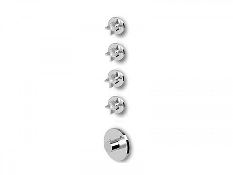 Zucchetti Isyfresh thermostatic shower mixer with 4 stop valves ZD4662 or ZD5662